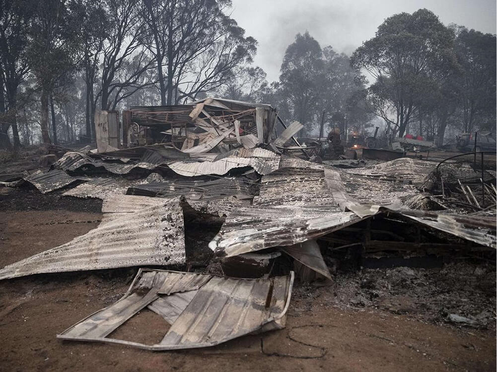 A photo of a disaster recovery