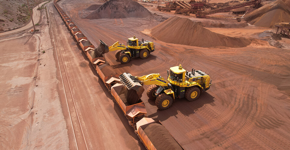 Aerial photo of mineral mining