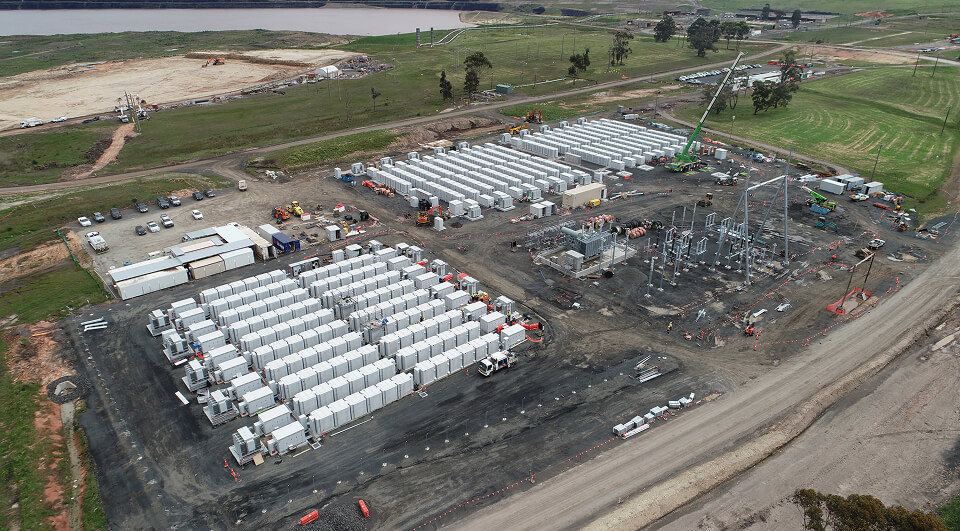 Photo of a battery farm