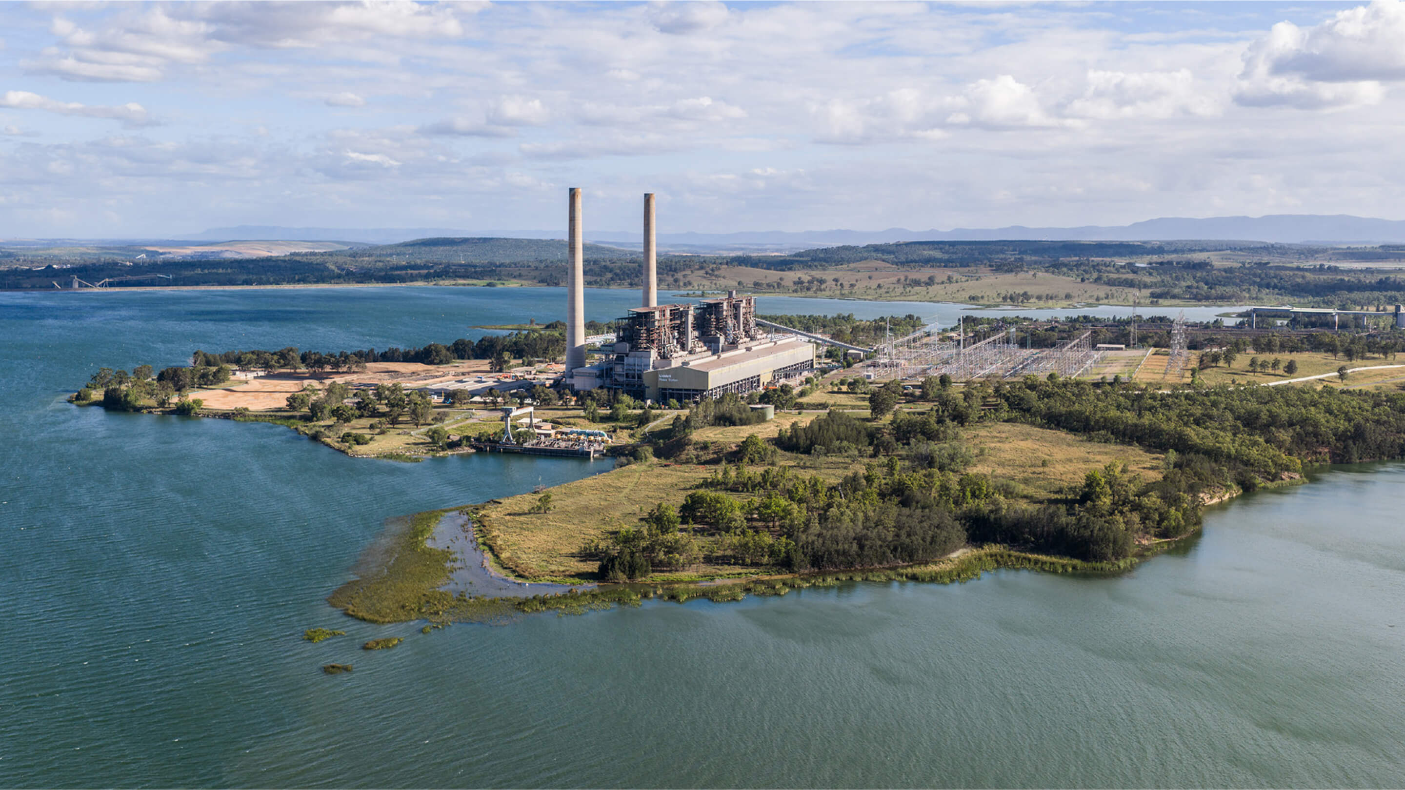 Aerial photo of Liddell Power Station